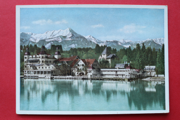 AK Velden am Wörthersee / 1920-1940 / Schlosshotel mit Mittagskogel / Kärnten